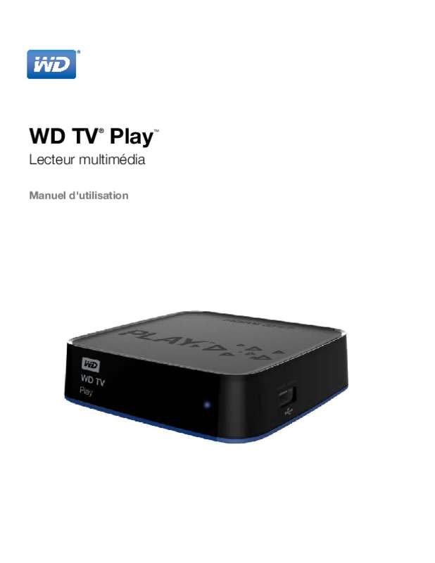 Guide utilisation WESTERN DIGITAL TV PLAY  de la marque WESTERN DIGITAL