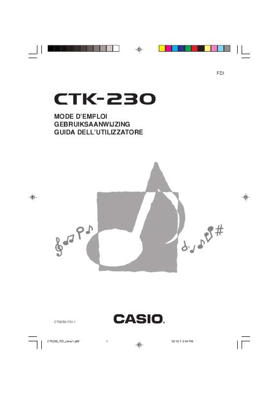 Guide utilisation CASIO CTK-230  de la marque CASIO