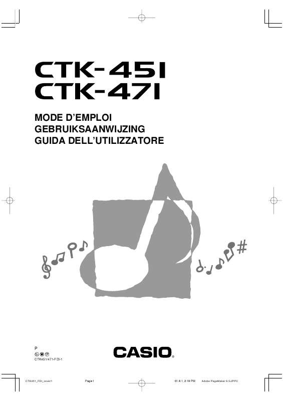 Guide utilisation CASIO CTK-451  de la marque CASIO