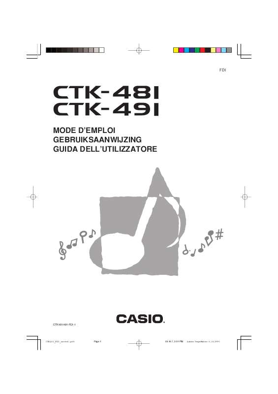 Guide utilisation CASIO CTK-491  de la marque CASIO