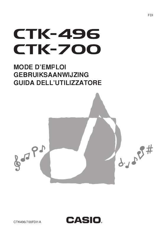 Guide utilisation CASIO CTK-496  de la marque CASIO