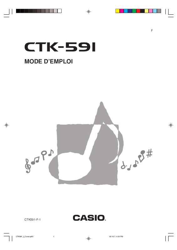 Guide utilisation CASIO CTK-591  de la marque CASIO