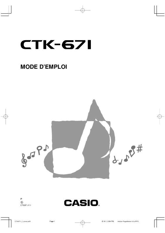 Guide utilisation CASIO CTK-671  de la marque CASIO