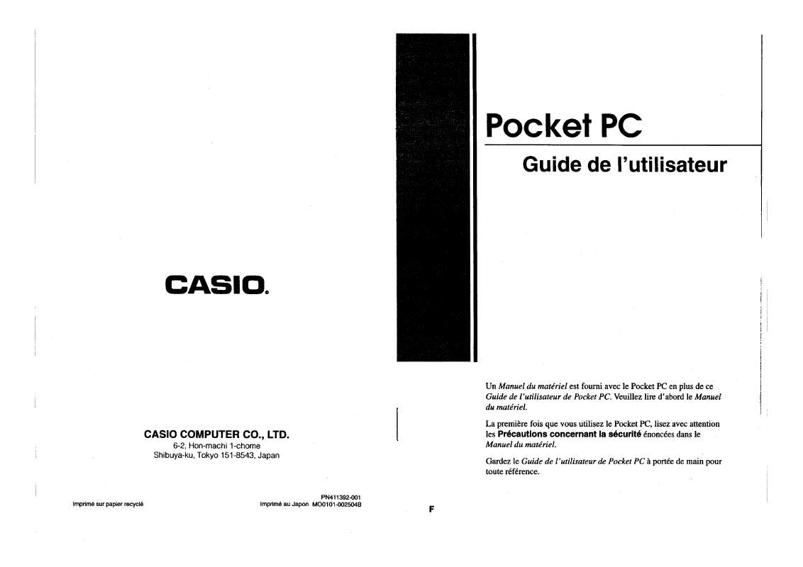 Guide utilisation CASIO EM-505F  de la marque CASIO