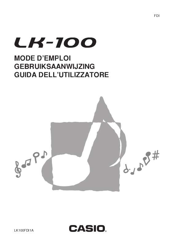 Guide utilisation CASIO LK-100  de la marque CASIO