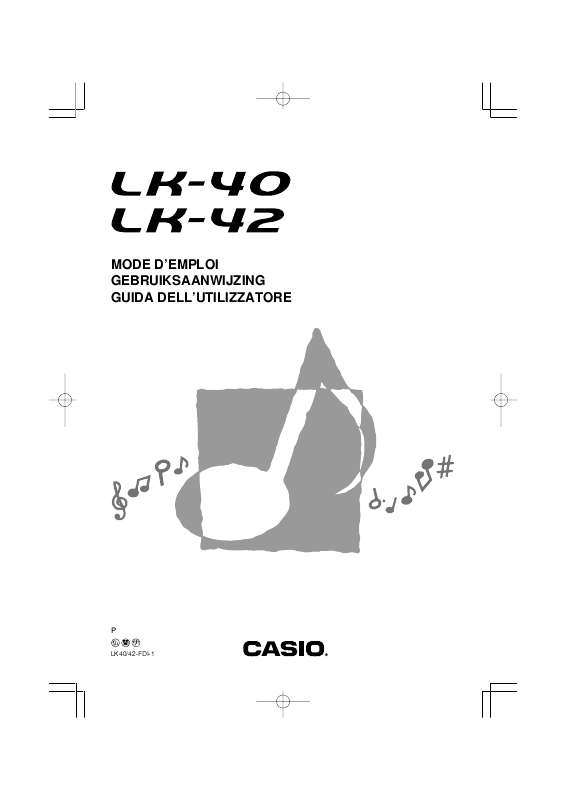 Guide utilisation CASIO LK-40  de la marque CASIO