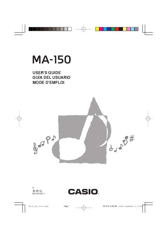 Guide utilisation CASIO MA-150  de la marque CASIO