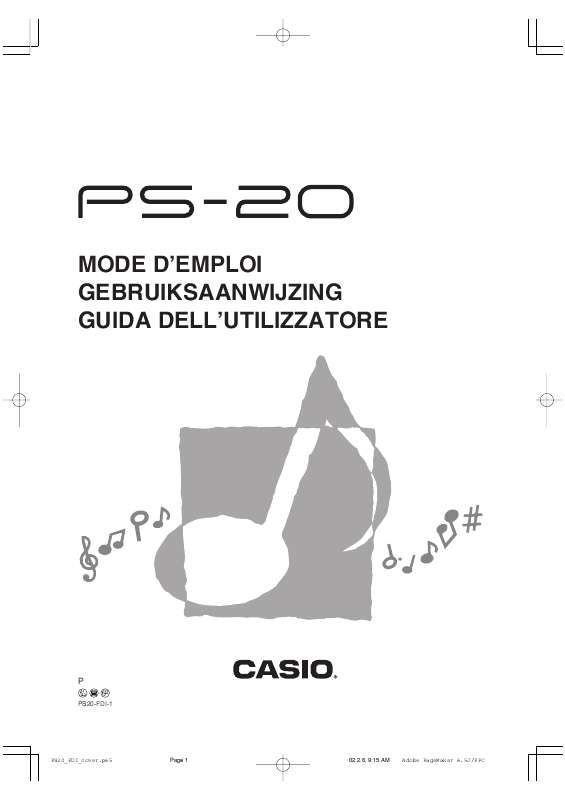 Guide utilisation  CASIO PS-20  de la marque CASIO