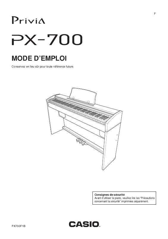 Guide utilisation CASIO PX-700  de la marque CASIO