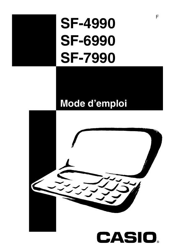 Guide utilisation CASIO SF-4990  de la marque CASIO