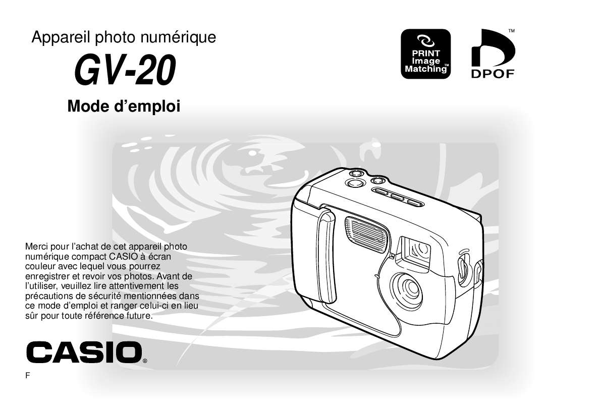 Guide utilisation  CASIO GV-20  de la marque CASIO