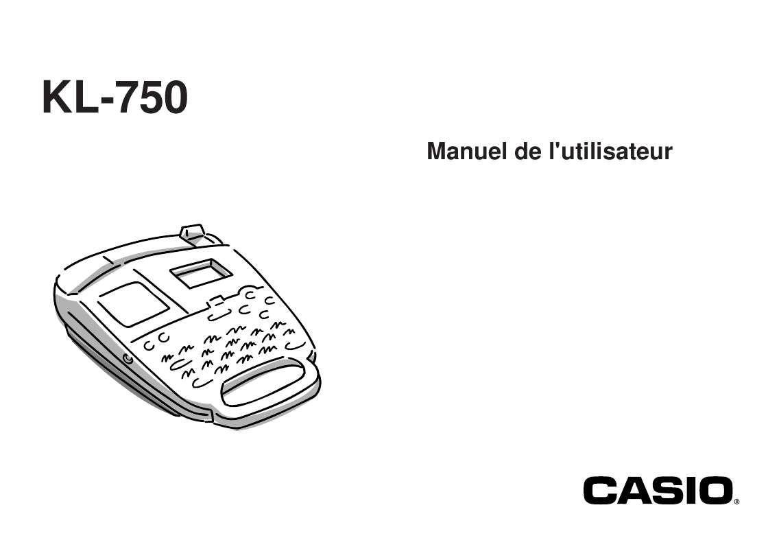 Guide utilisation CASIO KL-750  de la marque CASIO