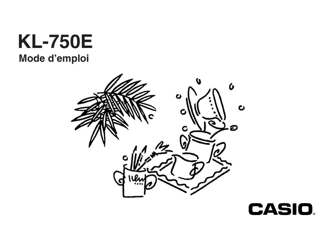 Guide utilisation CASIO KL-750E  de la marque CASIO