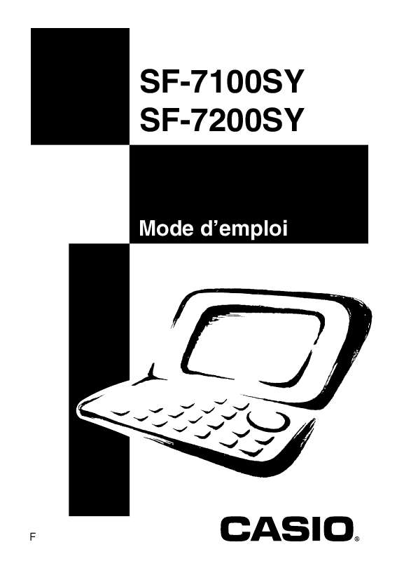 Guide utilisation CASIO SF-7200SY  de la marque CASIO