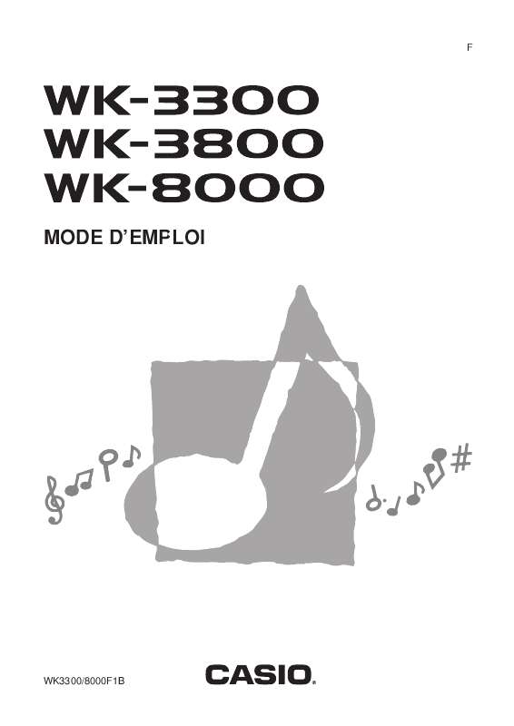 Guide utilisation CASIO WK-8000  de la marque CASIO