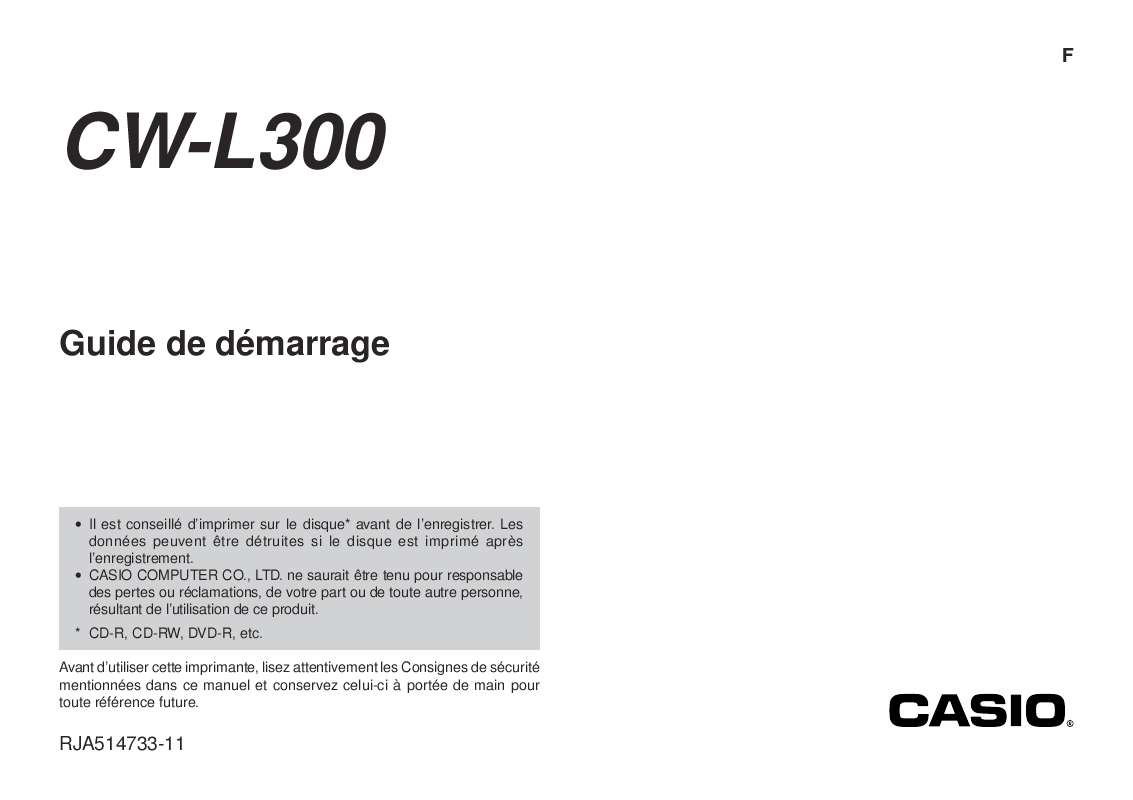 Guide utilisation CASIO CW-L300  de la marque CASIO