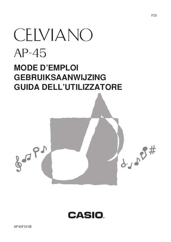 Guide utilisation CASIO CELVIANO AP-45  de la marque CASIO