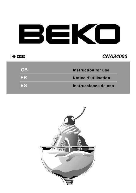 Guide utilisation  BEKO CNA34000  de la marque BEKO