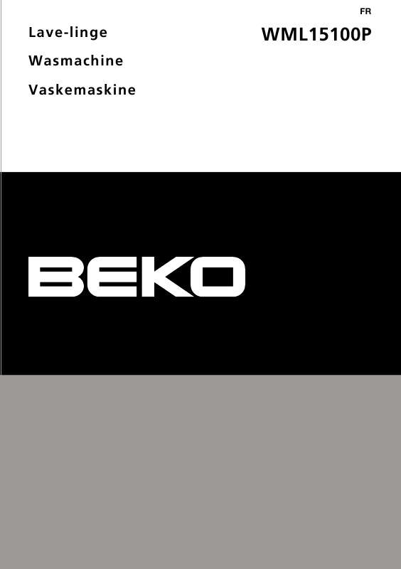 Guide utilisation BEKO WML15100P de la marque BEKO