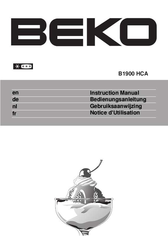 Guide utilisation  BEKO B 1900 HCA  de la marque BEKO