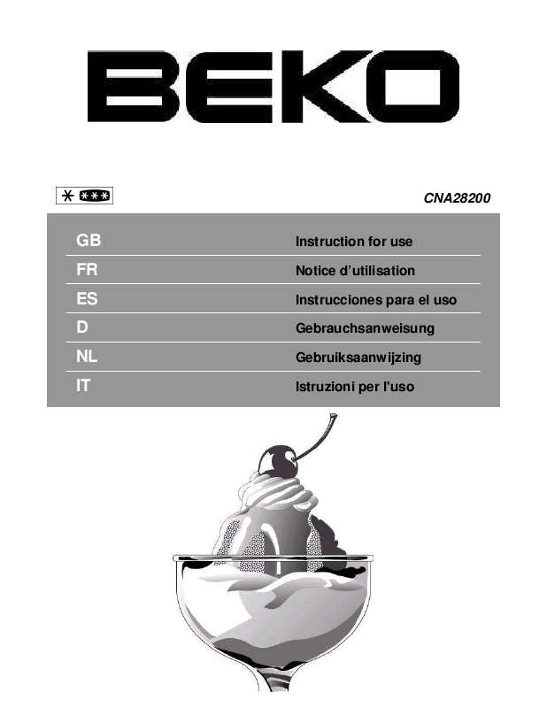 Guide utilisation  BEKO CNA 28200  de la marque BEKO