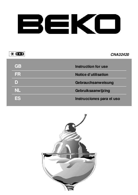 Guide utilisation  BEKO CNA 32420  de la marque BEKO
