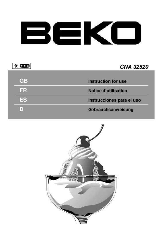 Guide utilisation  BEKO CNA 32520  de la marque BEKO