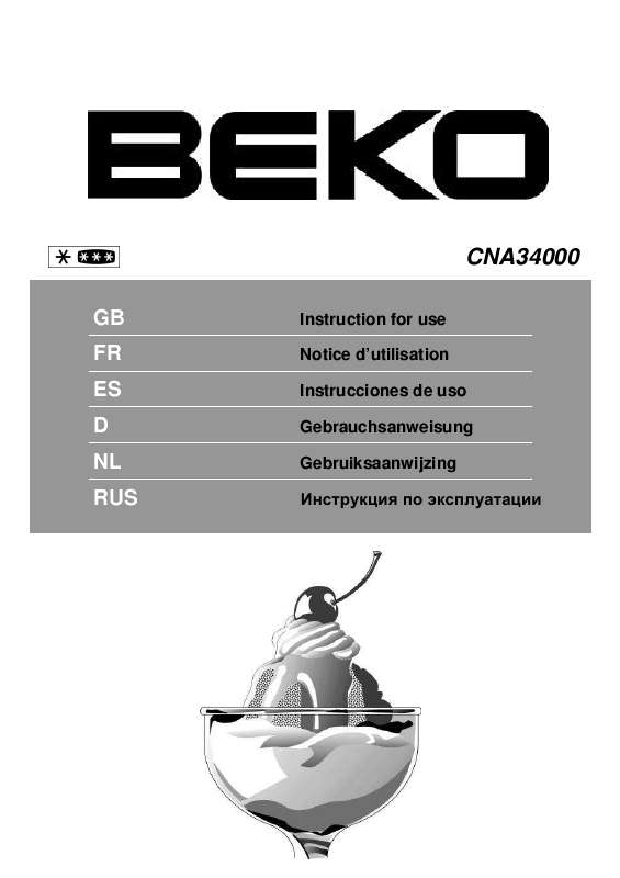 Guide utilisation  BEKO CNA 34000  de la marque BEKO