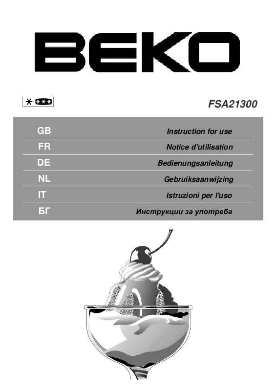 Guide utilisation BEKO FSA21300 de la marque BEKO