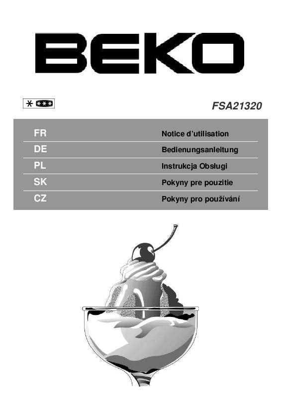 Guide utilisation BEKO FSA21320 de la marque BEKO