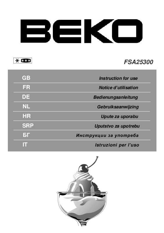 Guide utilisation BEKO FSA25300 de la marque BEKO