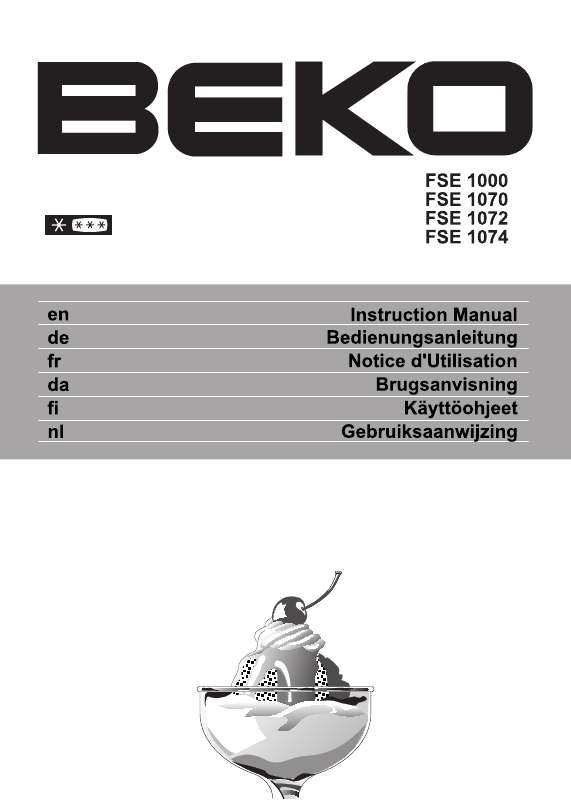 Guide utilisation BEKO FSE 1074 de la marque BEKO