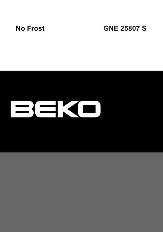Guide utilisation BEKO GNE 25807  de la marque BEKO