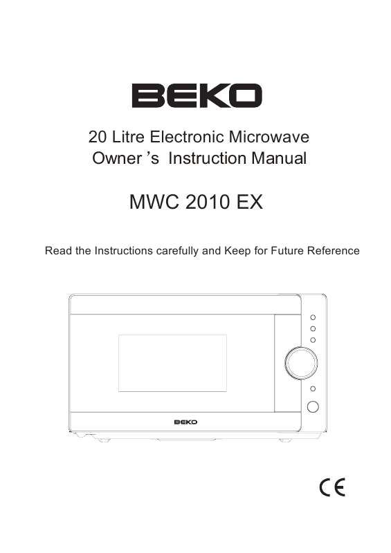 Guide utilisation BEKO MWC 2010 EX de la marque BEKO