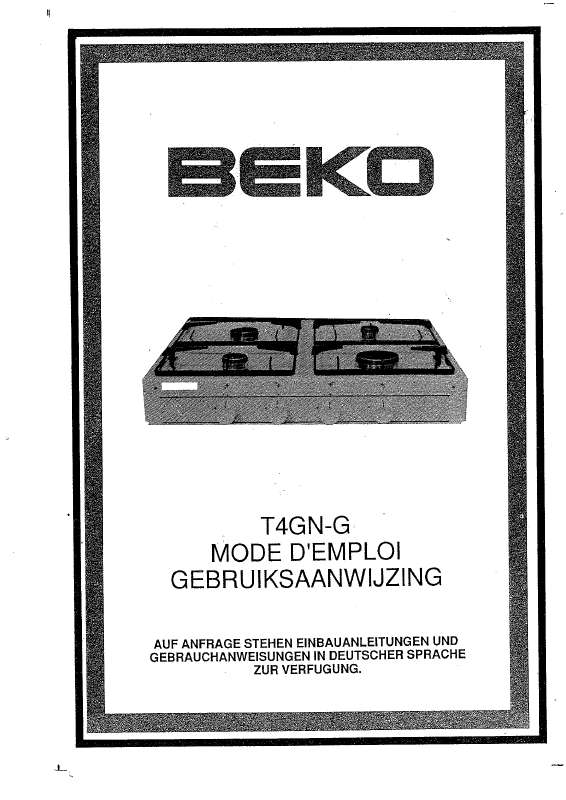 Guide utilisation  BEKO T4GN  de la marque BEKO