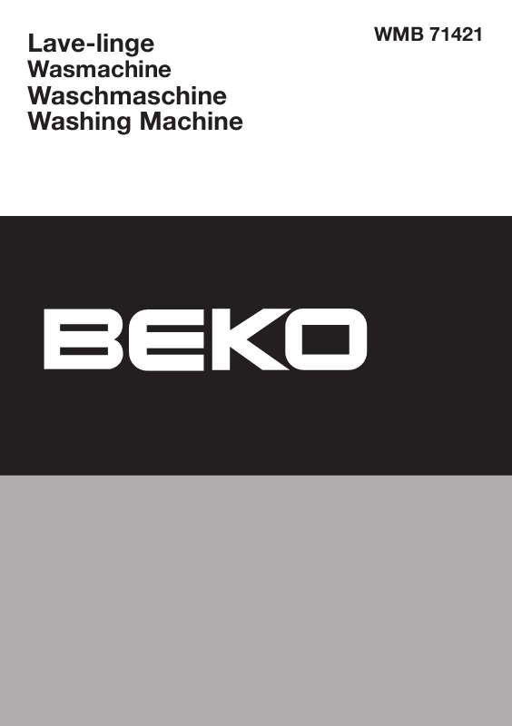 Guide utilisation BEKO WMB 71421 de la marque BEKO