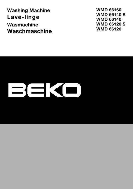 Guide utilisation BEKO WMD 66120 S de la marque BEKO