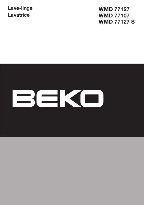 Guide utilisation BEKO WMD 77107 de la marque BEKO