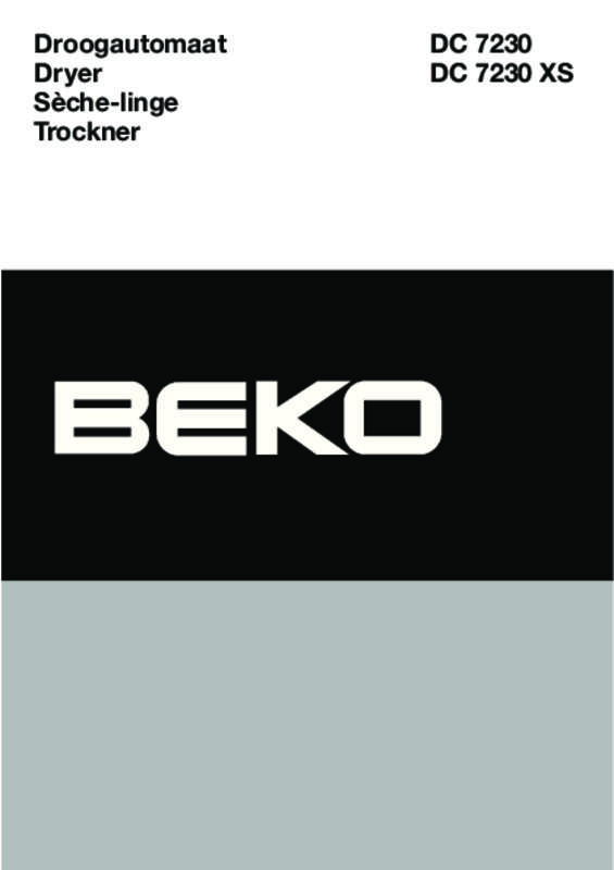 Guide utilisation BEKO DC7230 de la marque BEKO