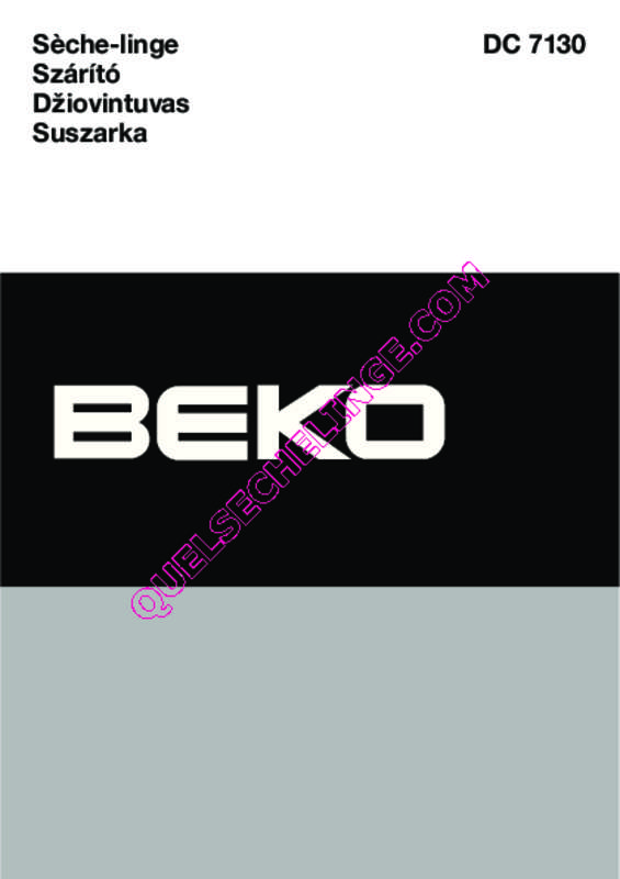 Guide utilisation BEKO DPU7304GX de la marque BEKO