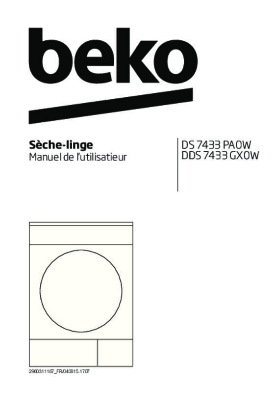 Guide utilisation BEKO DS7433PA0W de la marque BEKO