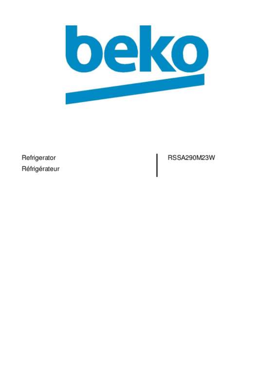 Guide utilisation BEKO RSSA290M23W de la marque BEKO
