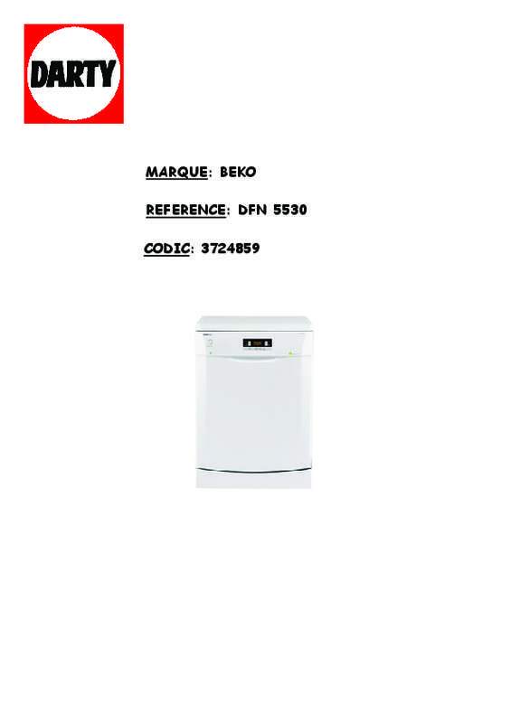 Guide utilisation BEKO DFN5530S de la marque BEKO