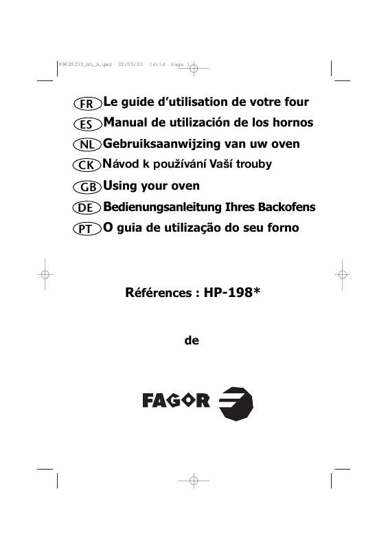 Guide utilisation  FAGOR HPM-198  de la marque FAGOR
