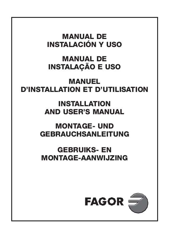Guide utilisation  FAGOR INTEGRAC  de la marque FAGOR