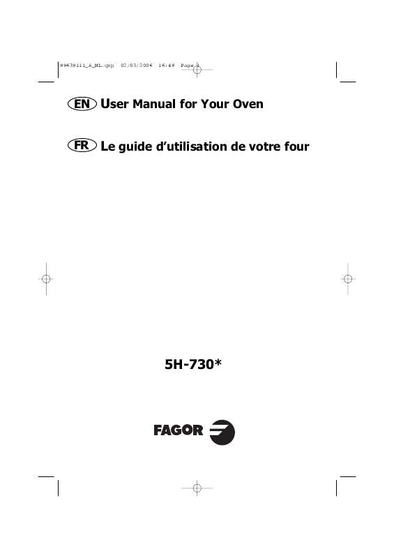 Guide utilisation FAGOR 5H-730X de la marque FAGOR
