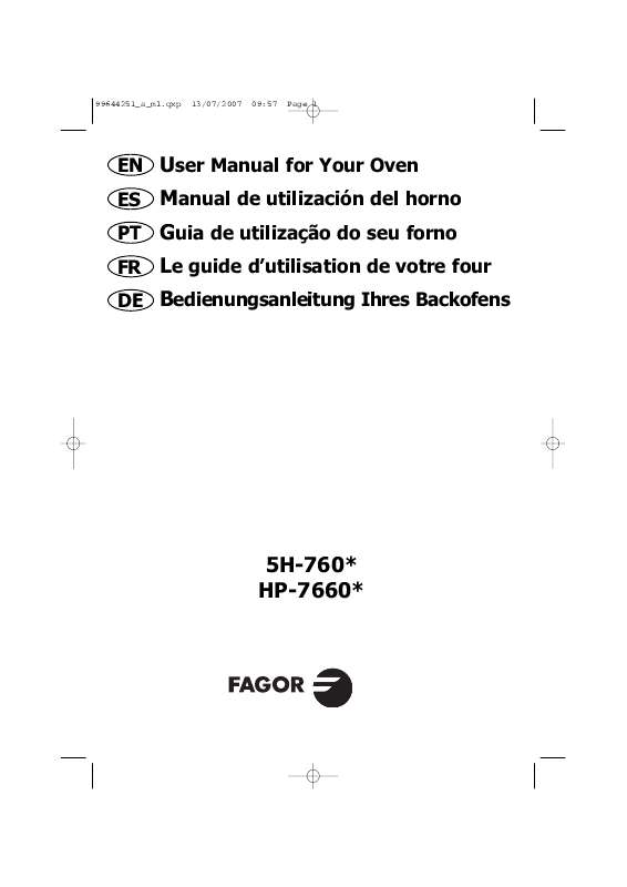 Guide utilisation FAGOR 5H-760 de la marque FAGOR