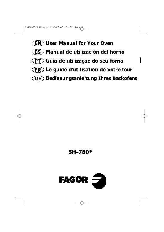 Guide utilisation FAGOR 5H-780X de la marque FAGOR