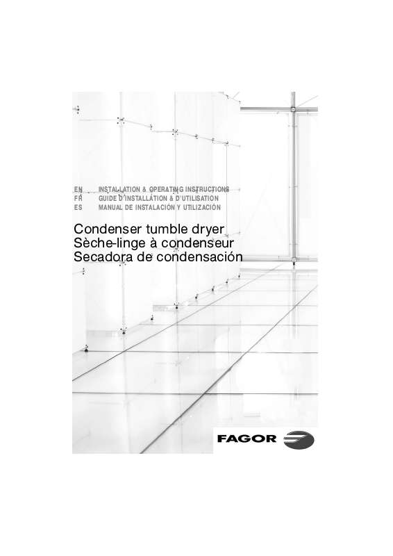 Guide utilisation  FAGOR CONDENSER TUMBLE DRYER  de la marque FAGOR