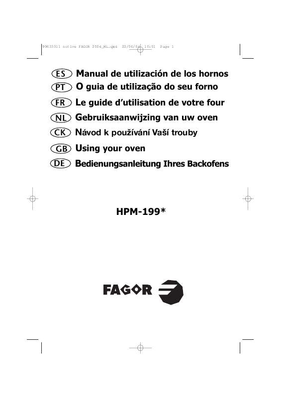 Guide utilisation  FAGOR HPM-199CX  de la marque FAGOR